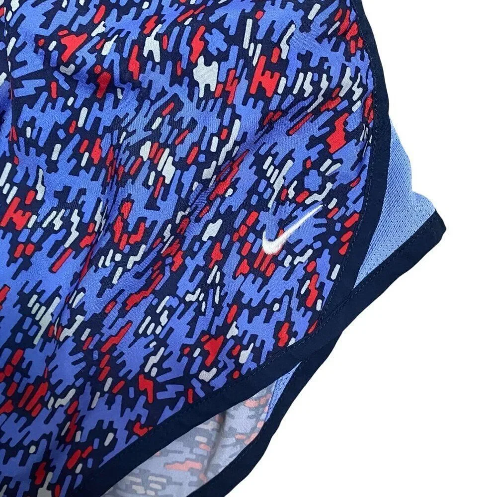 Nike Dri Fit Tempo Shorts Kids Size Large Blue Red